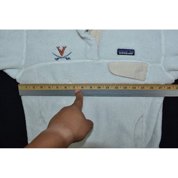 Patagonia Re-Tool Snap-T Women’s Jacket Size S Ivory Pullover Fleece -Flaws- - Picture 11 of 12